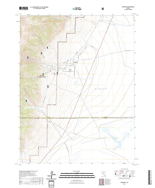 US Topo 7.5-minute map for Kingston NV