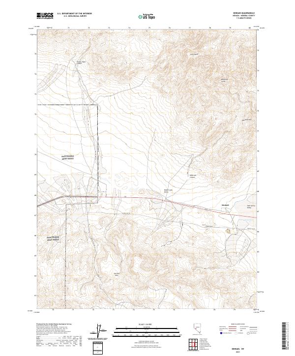 US Topo 7.5-minute map for Kinkaid NV