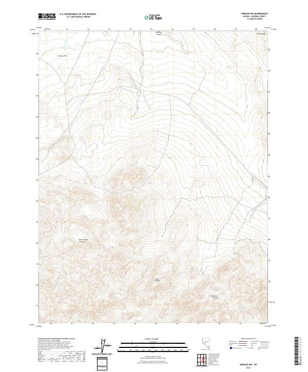 US Topo 7.5-minute map for Kinkaid NW NV