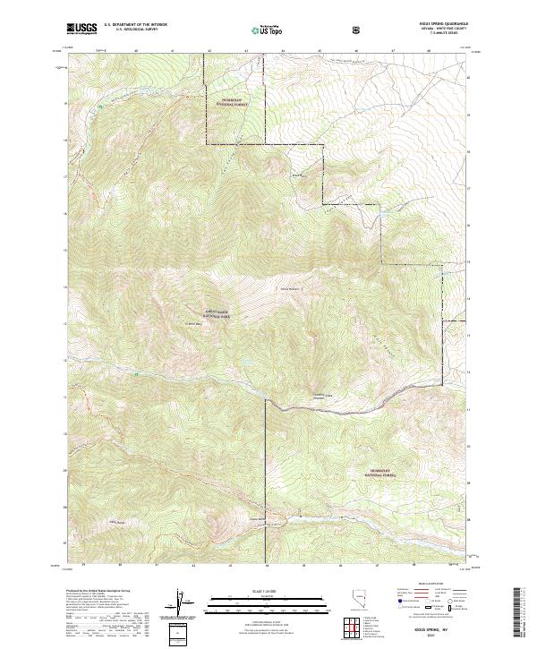 US Topo 7.5-minute map for Kious Spring NV