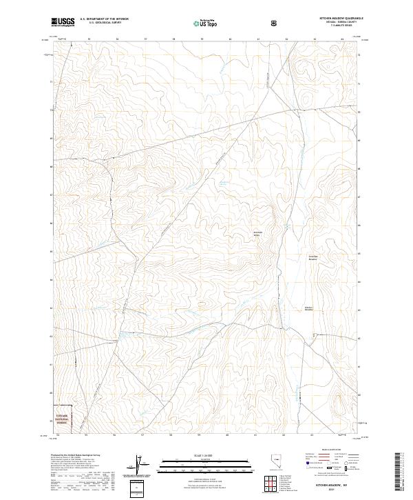 US Topo 7.5-minute map for Kitchen Meadow NV