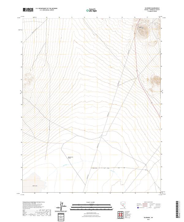 US Topo 7.5-minute map for Klondike NV