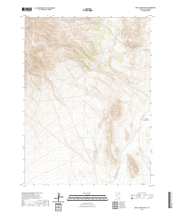 US Topo 7.5-minute map for Knoll Mountain SE NV