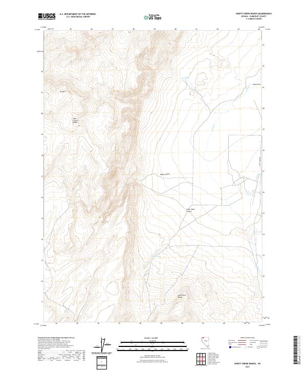 US Topo 7.5-minute map for Knott Creek Ranch NV