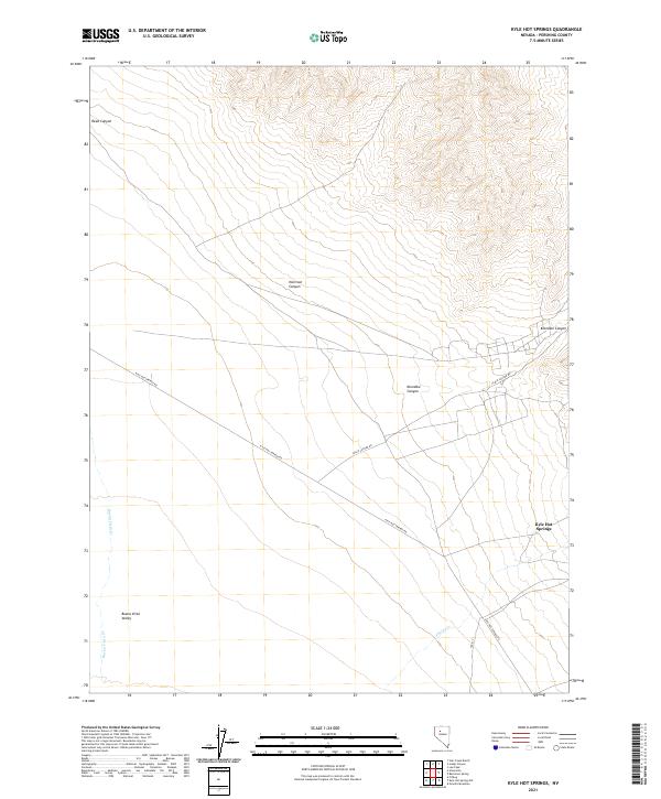 US Topo 7.5-minute map for Kyle Hot Springs NV