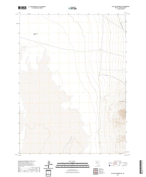 US Topo 7.5-minute map for Kyle Hot Springs SW NV