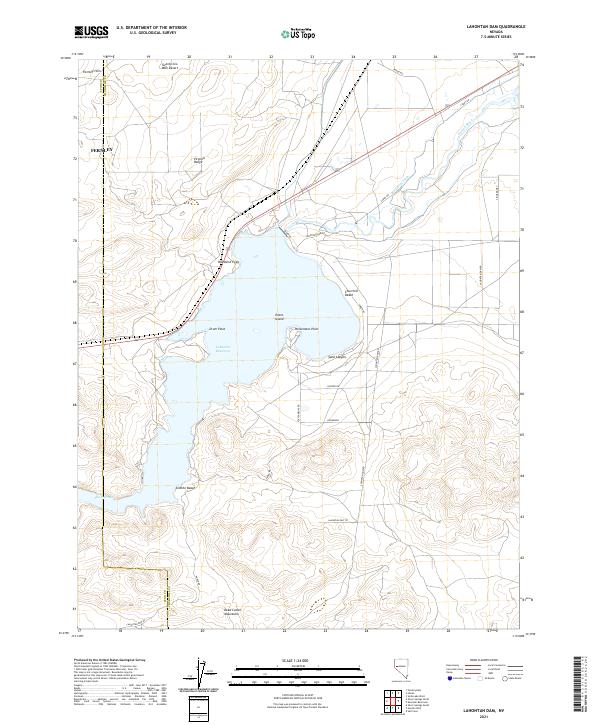 US Topo 7.5-minute map for Lahontan Dam NV