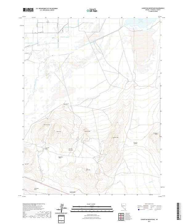 US Topo 7.5-minute map for Lahontan Mountains NV