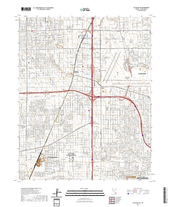 US Topo 7.5-minute map for Las Vegas SW NV