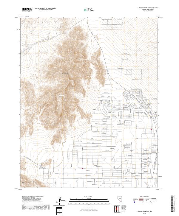 US Topo 7.5-minute map for Last Chance Range NV