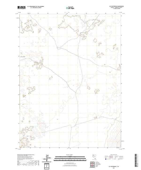 US Topo 7.5-minute map for Lay Waterhole NV