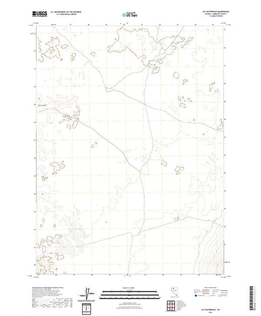 US Topo 7.5-minute map for Lay Waterhole NV – American Map Store