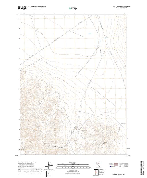 US Topo 7.5-minute map for Leach Hot Springs NV