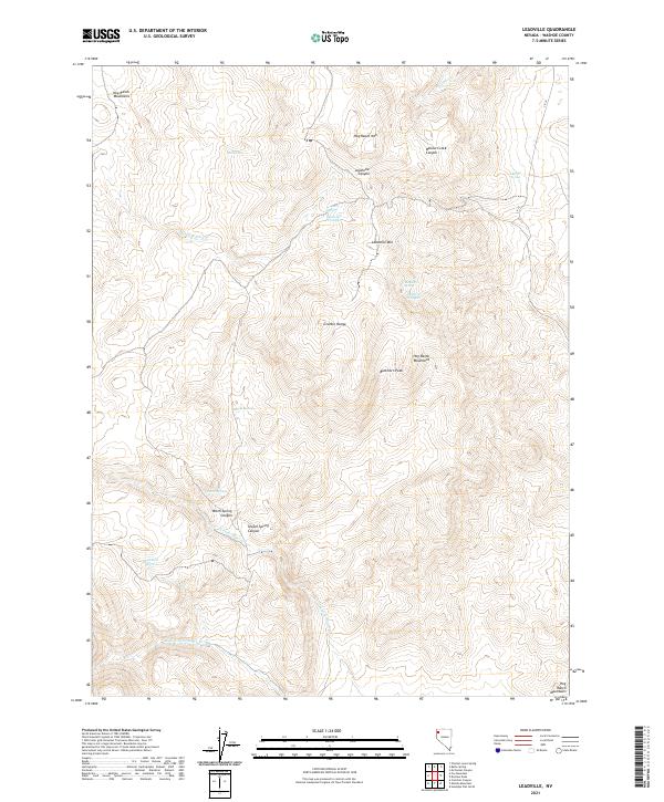US Topo 7.5-minute map for Leadville NV