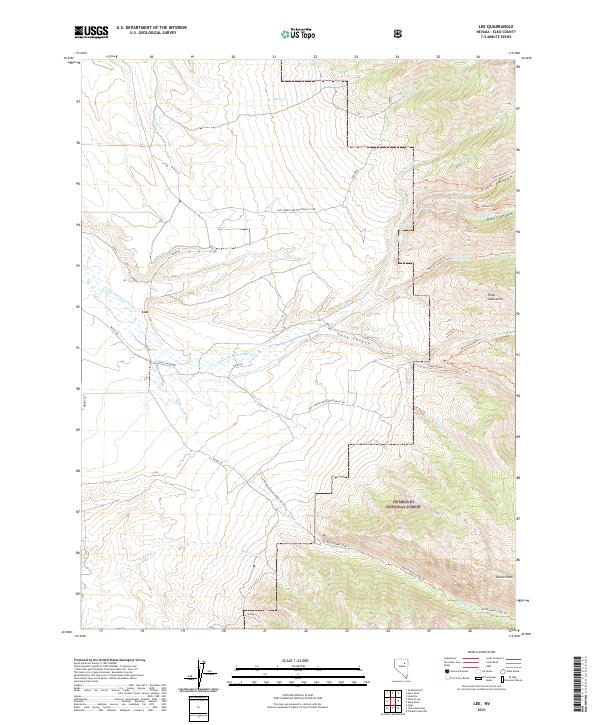 US Topo 7.5-minute map for Lee NV