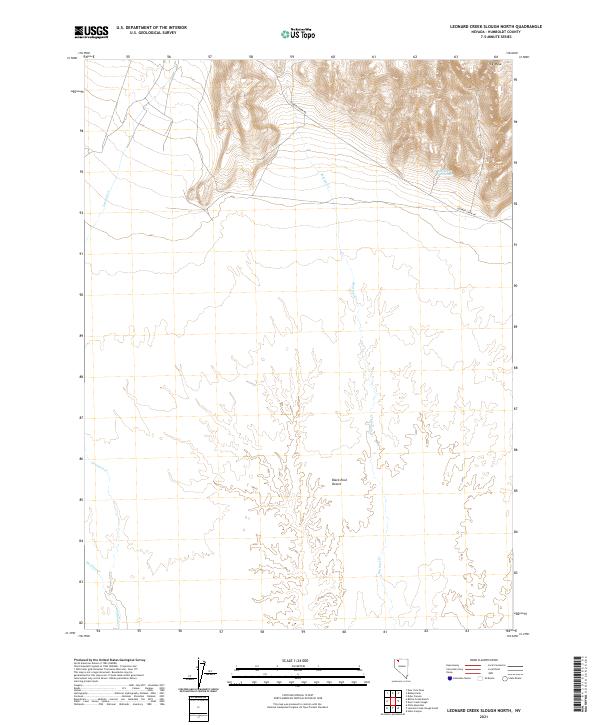 US Topo 7.5-minute map for Leonard Creek Slough North NV