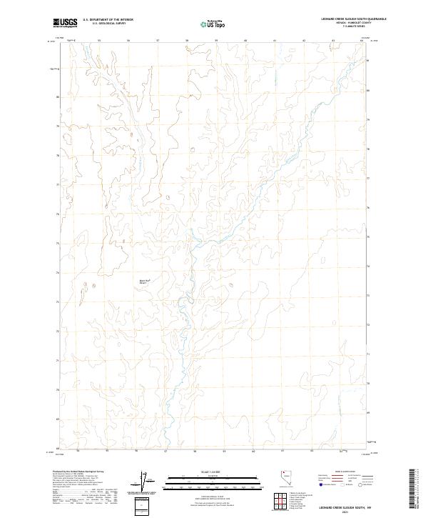 US Topo 7.5-minute map for Leonard Creek Slough South NV