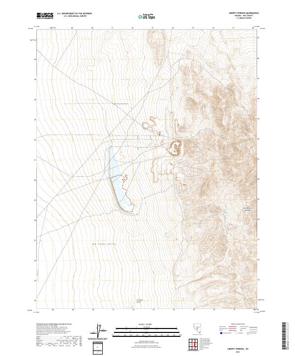 US Topo 7.5-minute map for Liberty Springs NV