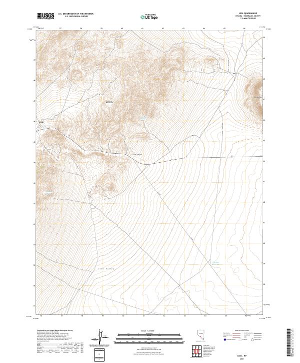 US Topo 7.5-minute map for Lida NV