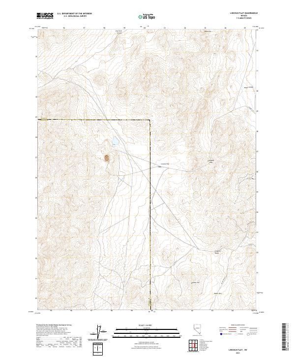 US Topo 7.5-minute map for Lincoln Flat NV