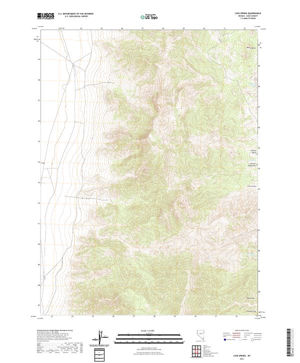 US Topo 7.5-minute map for Lion Spring NV