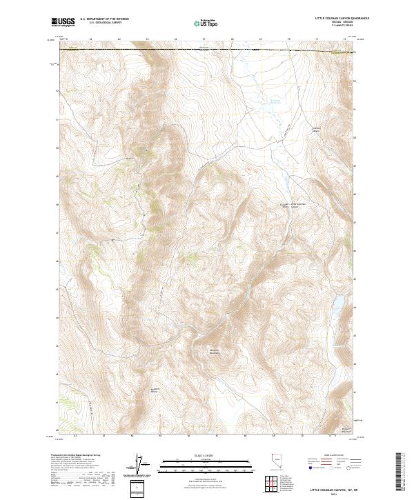 US Topo 7.5-minute map for Little Coleman Canyon NVOR
