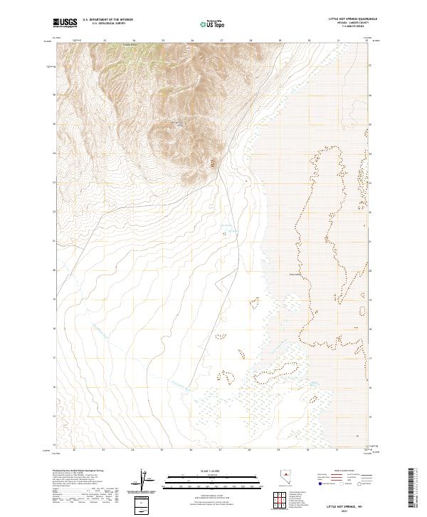US Topo 7.5-minute map for Little Hot Springs NV