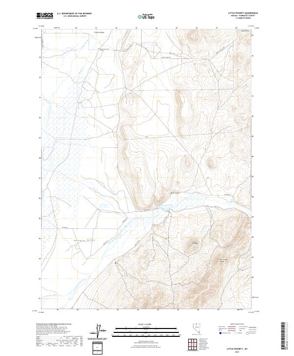 US Topo 7.5-minute map for Little Poverty NV