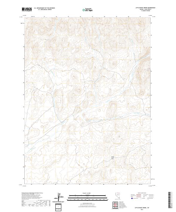 US Topo 7.5-minute map for Little Rock Creek NV