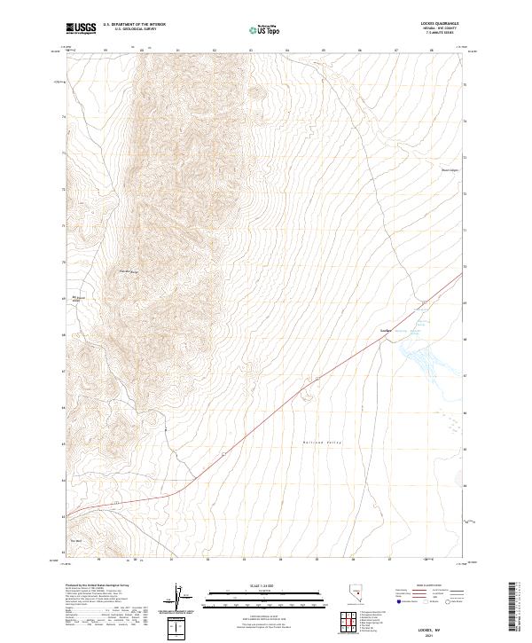 US Topo 7.5-minute map for Lockes NV