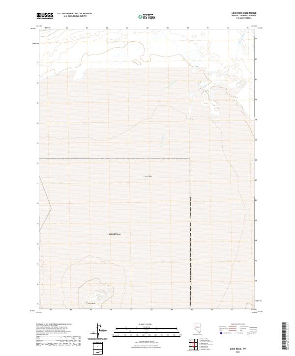 US Topo 7.5-minute map for Lone Rock NV