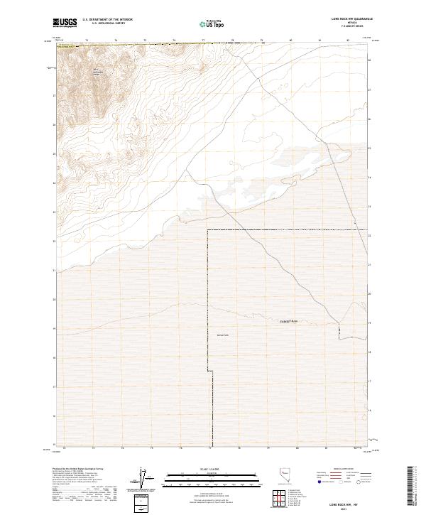 US Topo 7.5-minute map for Lone Rock NW NV