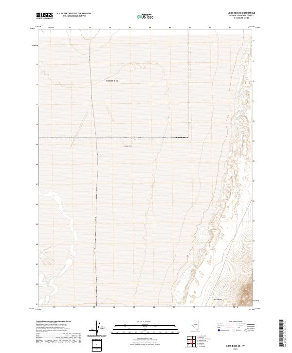 US Topo 7.5-minute map for Lone Rock SE NV