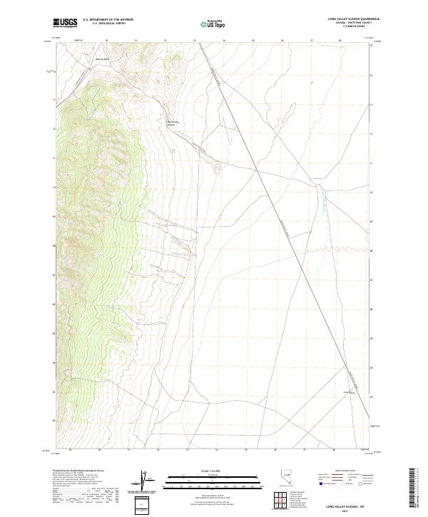 US Topo 7.5-minute map for Long Valley Slough NV