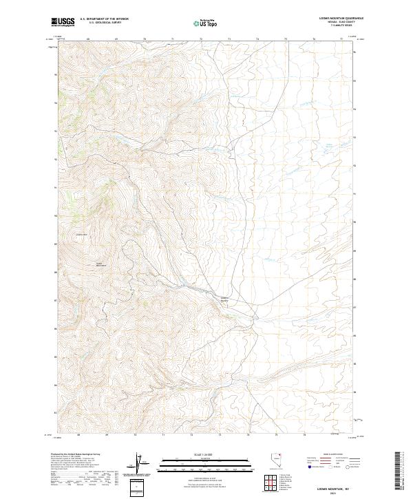 US Topo 7.5-minute map for Loomis Mountain NV