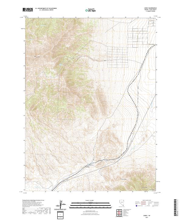 US Topo 7.5-minute map for Loray NV