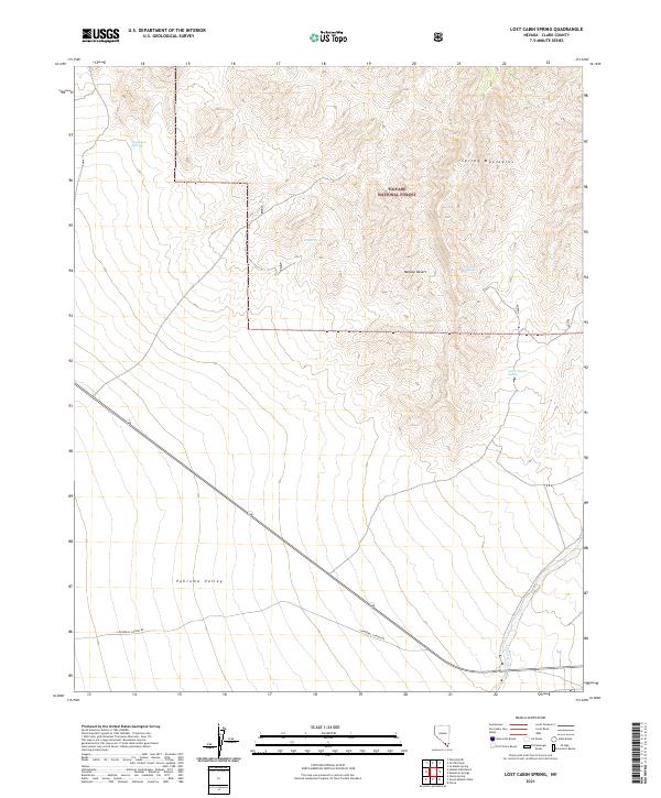 US Topo 7.5-minute map for Lost Cabin Spring NV
