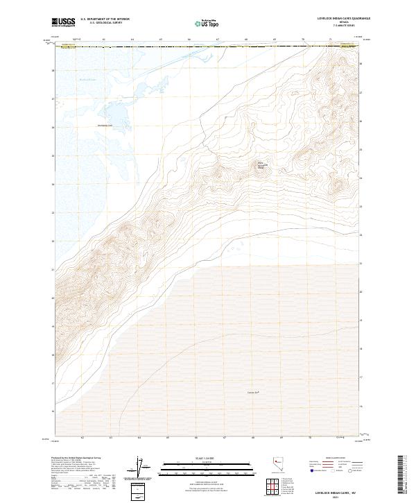 US Topo 7.5-minute map for Lovelock Indian Caves NV