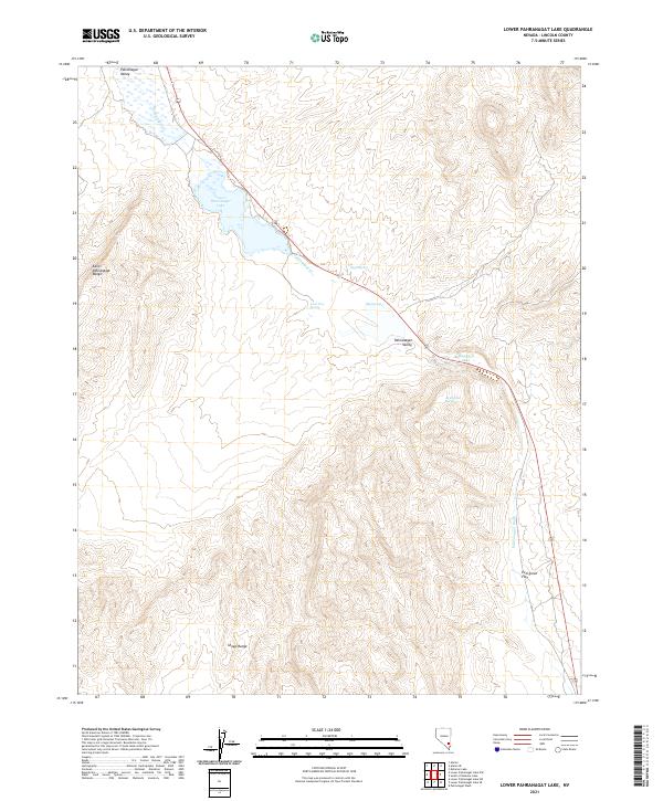 US Topo 7.5-minute map for Lower Pahranagat Lake NV