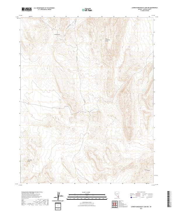US Topo 7.5-minute map for Lower Pahranagat Lake NW NV