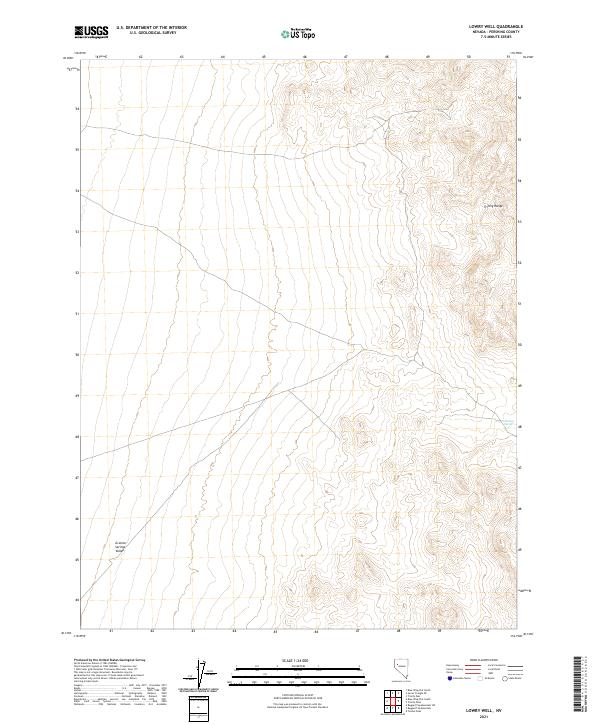 US Topo 7.5-minute map for Lowry Well NV