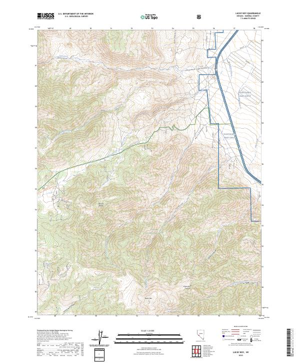 US Topo 7.5-minute map for Lucky Boy NV