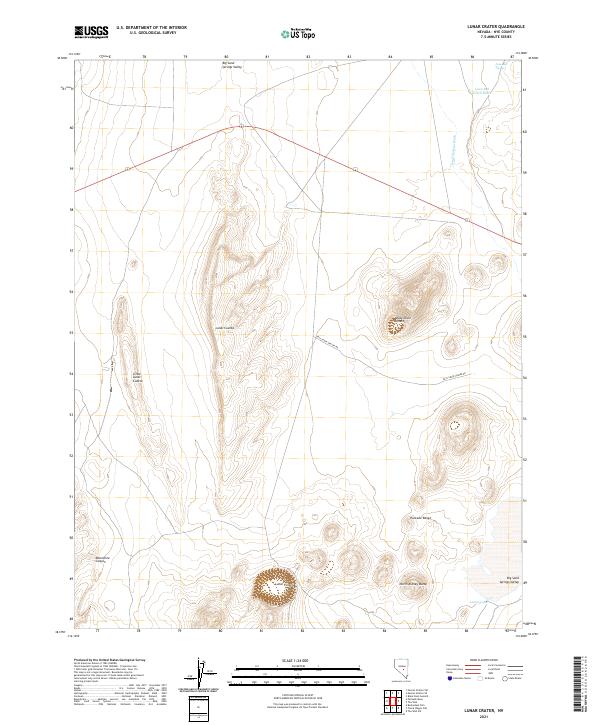 US Topo 7.5-minute map for Lunar Crater NV