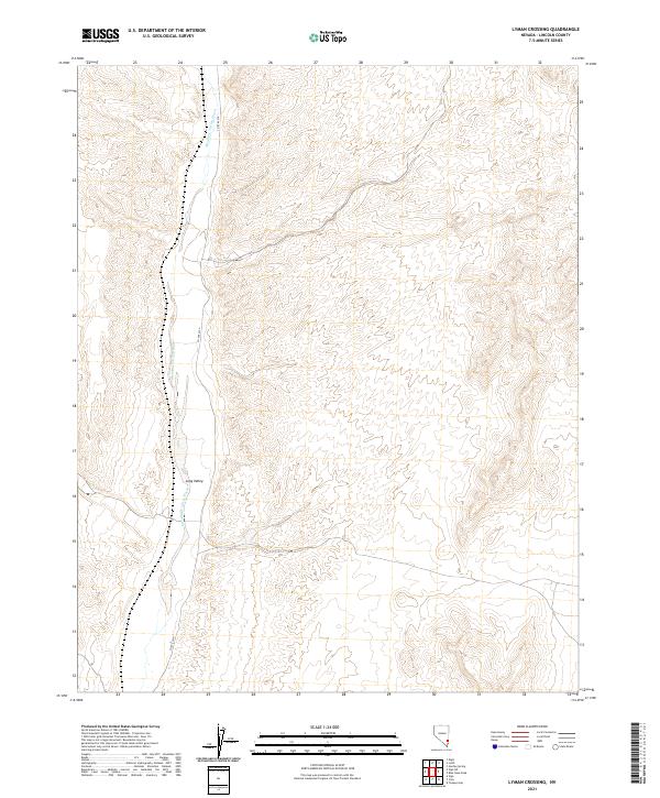 US Topo 7.5-minute map for Lyman Crossing NV
