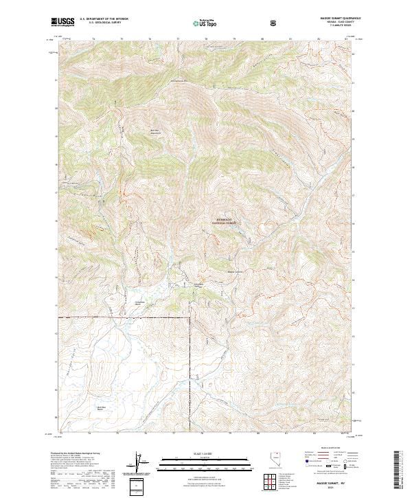 US Topo 7.5-minute map for Maggie Summit NV