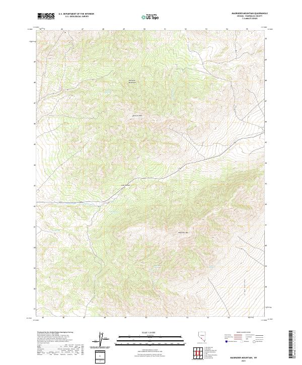 US Topo 7.5-minute map for Magruder Mountain NV