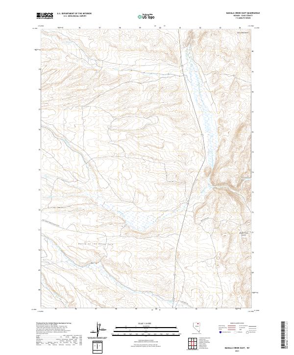 US Topo 7.5-minute map for Mahala Creek East NV