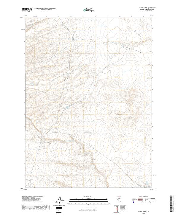 US Topo 7.5-minute map for Maiden Butte NV