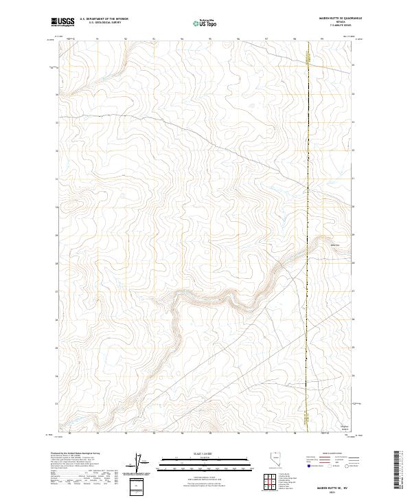 US Topo 7.5-minute map for Maiden Butte SE NV