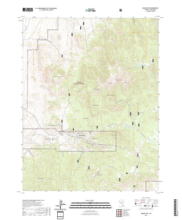 US Topo 7.5-minute map for Manhattan NV